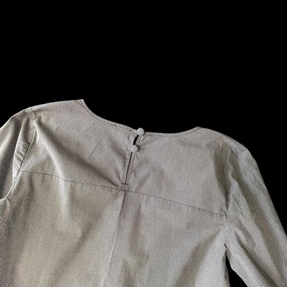 J Crew Women's Black and White Plaid Blouse Top SZ/ M - Picture 12 of 16